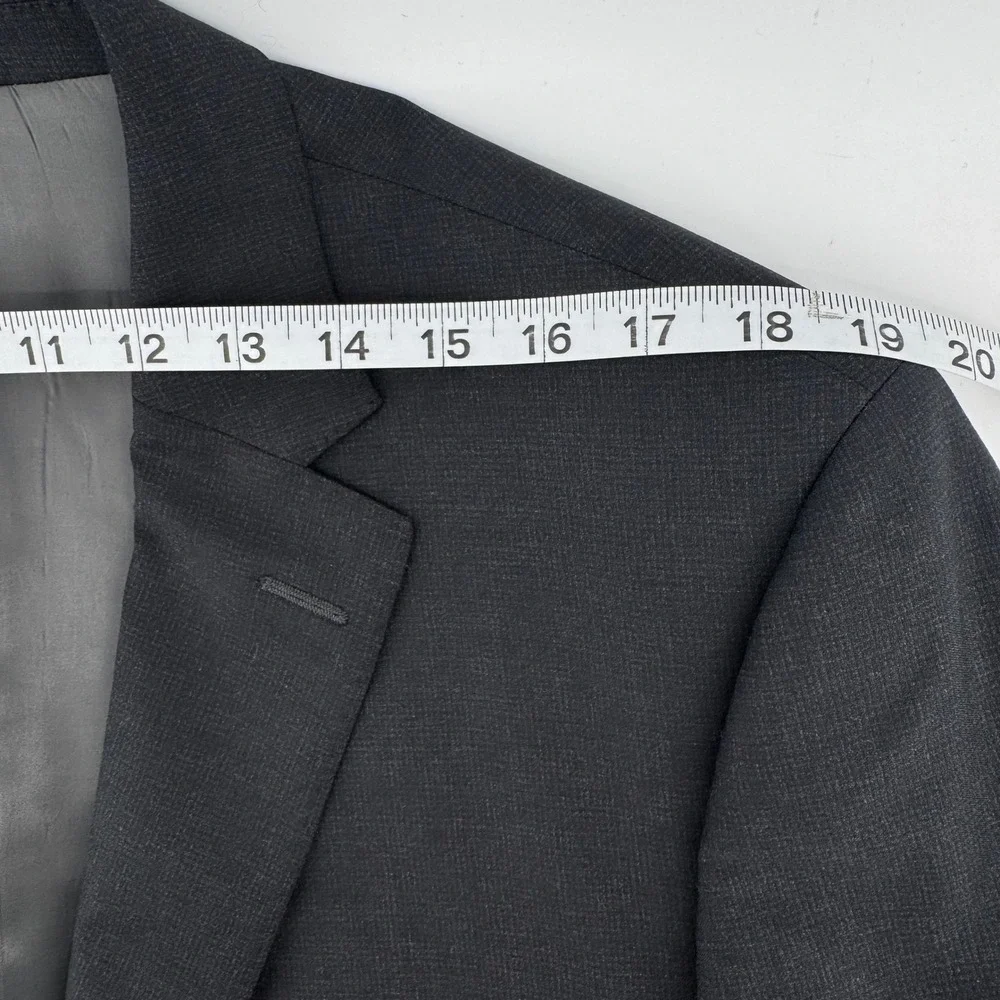 Peter Millar Blazer Mens 44T Charcoal Grey Wool Aqua Nanoluxe‎ 2-Button Jacket